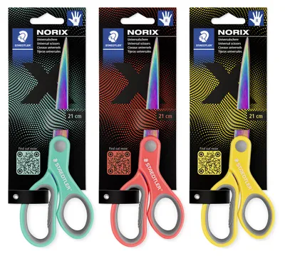 Produktbild von STAEDTLER Norix 965 Universalschere Kartonkarte mit Schere, 21 cm Scherenblatt
