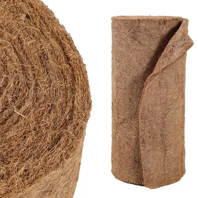 Produktbild von ISOISL Kokosmatte 0,5 x 5 m aus Kokosfaser, 1200 g/m², atmungsaktiv, Frostschutz und Unkrautschutz für Gartenpflanzen
