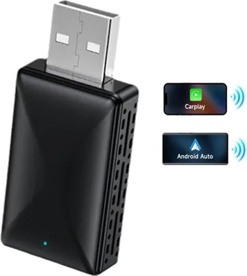 Produktbild von Kabelloser CarPlay Adapter 2in1 – Original Auto USB auf Wireless, Touch & Lenkrad kompatibel