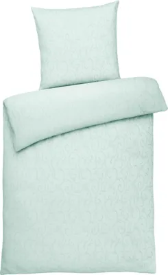 Produktbild von Karierte Damast Bettwäsche 135x200 Weiß Karo Bettbezug 135 x 200 aus 100% Baumwolle