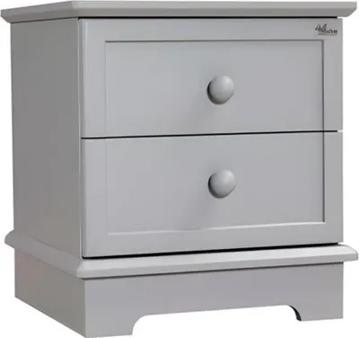 Image de Table de chevet blanche en bois moderne meuble de chambre à coucher élégant