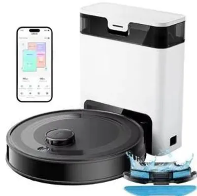 Obrázok produktu pre Robotický vysávač a mop Lefant M2 PRO, sací výkon 6000 Pa, inteligentné mapovanie pomocou LiDAR, ovládanie cez aplikáciu a hlasom, M2 PRO – čierny
