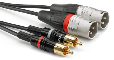 Produktbild von Instrumentenkabel | 2 x XLR / 2 x Cinch, HICON | 3,00 m