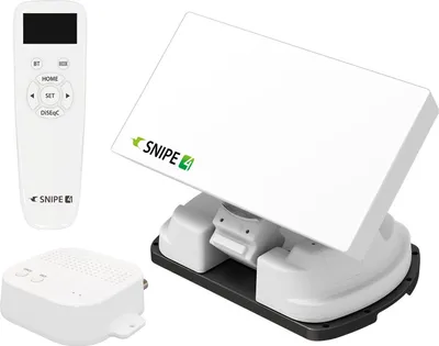 Produktbild von Selfsat Snipe 4 Single mit Bluetooth Fernbedienung und IOS / Android Steuerung Sat Camping Antenne