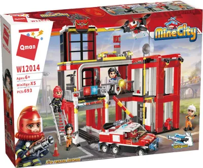 Produktbild von QMAN 12014 Mine City Feuerwehrhauptquartier W12014 Bausatz