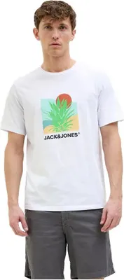 Obrázek produktu pro Jack & Jones Barbados Tričko s krátkým rukávem White L Pánské White L