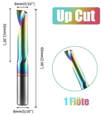 Zdjęcie produktu dla Wiertło do rowków aluminiowych, 8 mm, z węglika spiekowanego (VHM)