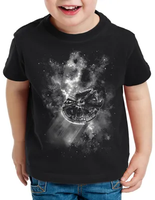 Produktbild von style3 Falcon in Space Kinder T-Shirt rasender