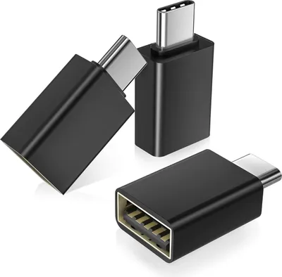 Image de INF Adaptateur USB-C vers USB-A (Lot de 3) en Alliage d'Aluminium Le noir