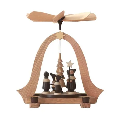Produktbild von Pyramide mit Kurrendefiguren natur HxBxT 26x23x20cm NEU