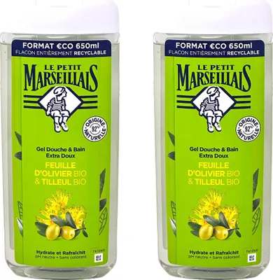 Produktbild von Le Petit Marseillais Duschgel & Badezusatz Olivenöl Lindenblüten 2x650ml Frankreich