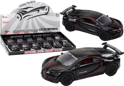 Zdjęcie produktu dla Auto Sportowe Samochód 1:32 Figurka Spojler Metal Czarne Dźwięki