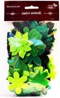 Immagine prodotto di Fiori di feltro verde 60 pezzi