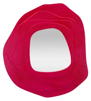 Obrázek produktu pro FURNLUX Nástěnné zrcadlo Dalia Rosa 90 cm / Hlavní barva: růžová / Rozměry: 90 x 97 x 4 cm