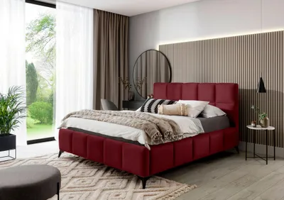 Obrázek produktu pro Čalouněná postel 160x200 MENVORA - červená