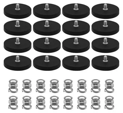 Productafbeelding van Set van 16 Rubber-gecoat Neodymium Magneten met M5 Draad