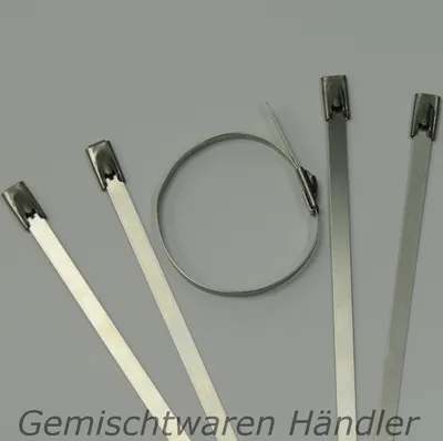 Image de Attache-câbles en métal, acier inoxydable, moteur, collecteur d'échappement, sangle de 152 mm x 4,5 mm