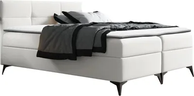 Produktbild von MIRJAN24 Boxspringbett Figaro, Stilvoll Polsterbett, zwei Bettkästen, Doppelbett (Farbe: Soft 017, Größe: 180x200 cm)