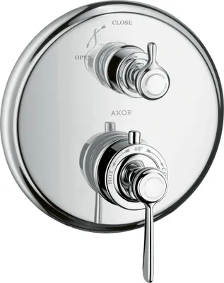 Produktbild von hansgrohe Thermostat AXOR MONTREUX Unterputz mit Abstellventil und Hebelgriff chrom