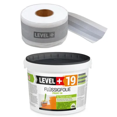 Produktbild von Dichtset Innen Außen Abdichtung-Set SET511 Flüssigfolie 4kg Auf Holz Fliesen OSB Wasserdicht Dichtband 120/70mm Ausdehnbar