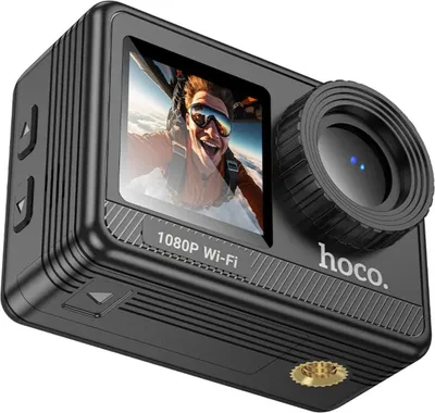 Produktbild von Sportkamera Hoco mit zwei Bildschirmen 1,3" + 2"1080P/30fps DV103 schwarz