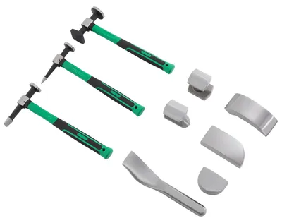 Produktbild von Dellenreparaturset, langlebige Stahlkonstruktion, 9-teiliges Werkzeugset, grün