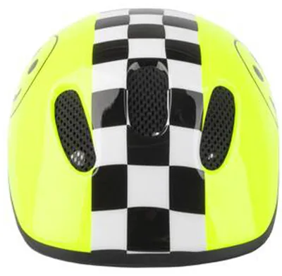 Produktbild von M-Wave KID-S Fahrradhelm Kinder Smile Kinderhelm Radhelm mit Visier Fahrrad Helm Kinderrad Kinderfahrradhelm, Farbe:neongelb, Größe:Kopfumfang 52-57 cm, Ausführung:Smile