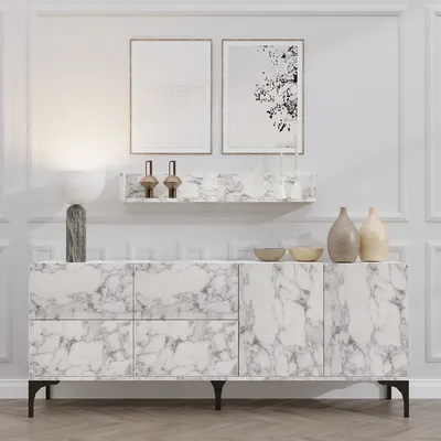Produktbild von Skye Decor, Stella - Carrara Marble, Wohnzimmerschränke, Carrara-Marmor, 180 x 55 x 40 cm