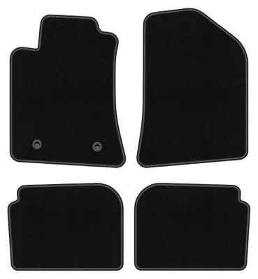 Zdjęcie produktu dla Dywaniki samochodowe welurowe BASIC do: Toyota Avensis II T25 (2003-2009, kombi, liftback, sedan) czarne, z mocowaniami