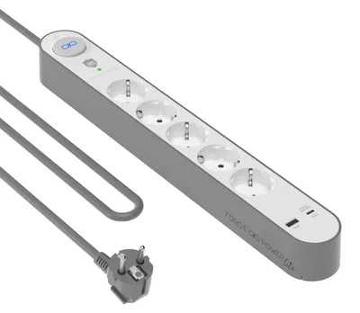 Produktbild von Steckerleiste 5fach und USB A +C mit Überspannungsschutz