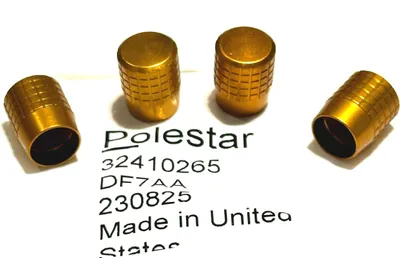 Produktbild von VOLVO S60 V60 XC60 XC40 POLESTAR 1, 2 goldene OE Ventilkappen