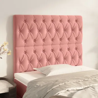 Produktbild von Kopfteile 2 Stk. Rosa 100x7x78/88 cm Samt , Kopfteile Design 2024