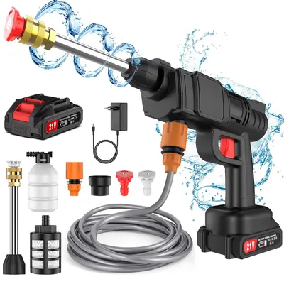 Immagine prodotto di Idropulitrice – Lavaauto a batteria – 1000 W – 30 bar – Compatibile con batterie da 18 V – 1 batteria inclusa