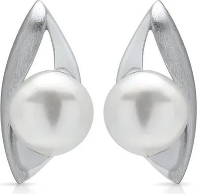Produktbild von Unique Sterling Silber Ohrstecker mit echter Perle SE0714