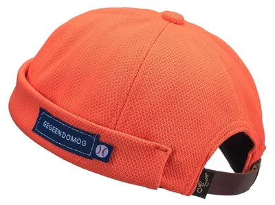 Produktbild von Docker Cap Herren Damen Verstellbar Kappe Ohne Schirm Seemannsmütze Orange 54-60 cm