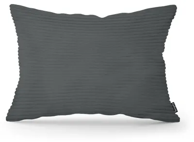 Image de Coussin décoratif en corde épaisse, couleur anthracite, dimensions 40 x 55 cm
