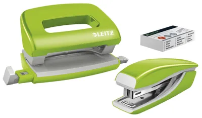 Produktbild von Sada zošívačka a dierovačka Leitz WOW mini zelená