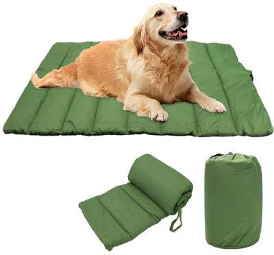 Productafbeelding van Unyqoos® Hondenmat – wasbaar en waterafstotend, 110 x 68 cm, Oxford-stof met polyestervulling, opvouwbaar met draagtas, geschikt voor auto, bank en buiten