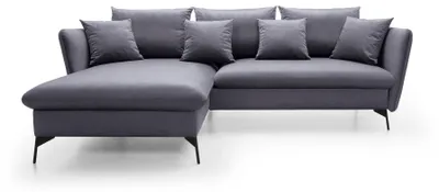 Produktbild von Masseno Ecksofa FERRO mit Schlaffunktion L-Form, Sofa mit Bettkasten, Wohnzimmersofa, Couch, Soffa, Bettsofa, Couchgarnitur- Grau, MONOLITH 97