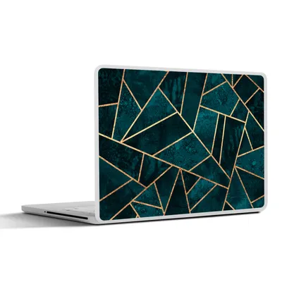 Produktbild von MuchoWow® Laptop Aufkleber Sticker Cover Steine - Gold - Luxus - Muster - Abstrakt 25x18 cm - Laptop-Deko