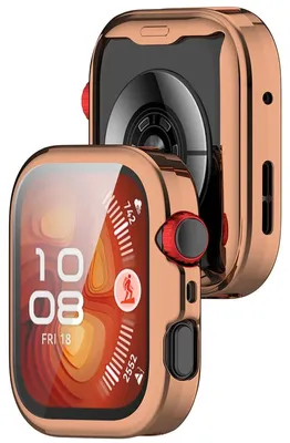 Produktbild von Schutzhülle für Huawei Watch Fit 5 Pro, Bizon Case Watch Felipe, Rosegold