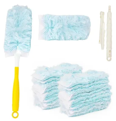 Produktbild von Staubmagnet Nachfüllpack 32 Stück für Swiffer Staubwedel Teleskop, Mikrofaser Tücher für Tierhaare und Staub