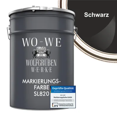 Produktbild von Markierungsfarbe Fahrbahnmarkierung Strassenmarkierungsfarbe SL820 SCHWARZ - 10L