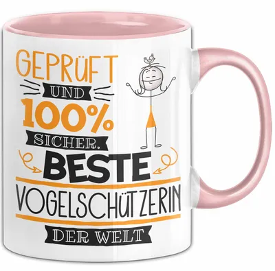 Produktbild von Beste Vogelschützerin Der Welt Tasse Geschenk für Eine Vogelschützerin  Und Sicher Geschenkidee Geburtstag Weihnachten (Rosa)