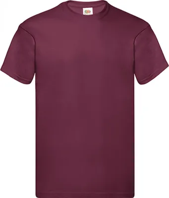 Image de Fruit of the Loom 61-082-0 | T-shirt original pour hommes - Couleur : Bourgogne - Taille : XL