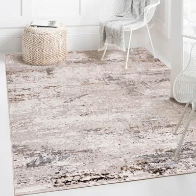 Zdjęcie produktu dla Dywan z Krótkim Włosiem Mazovia - Abstrakcyjny, Beżowy, Brązowy - Dywan do Salonu, Sypialni - Dla Alergików - 160 x 230 cm