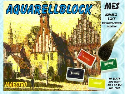 Produktbild von CMI Aquarell- Malblock " MES " 36 x 48 cm 300 g/m² 10 Bl