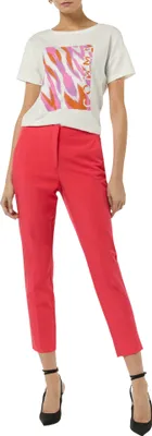 Produktbild von Comma Damen Slim-Fit Hose 7/8-Länge mit seitlich geschlitztem Saum und Mid-Rise-Bund