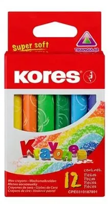 Obrázok produktu pre Kores® 33101 Kores® KRAYONES Wachsmalstifte farbsortiert, 12 St.