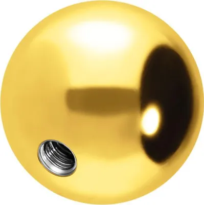 Produktbild von Chirurgenstahl Schraubkugel Gold Gewinde: 1,6mm | Kugelgröße: 8mm